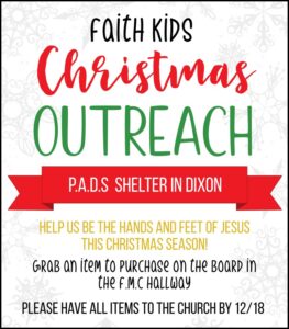 Faith Kids Christmas 2022 Outreach